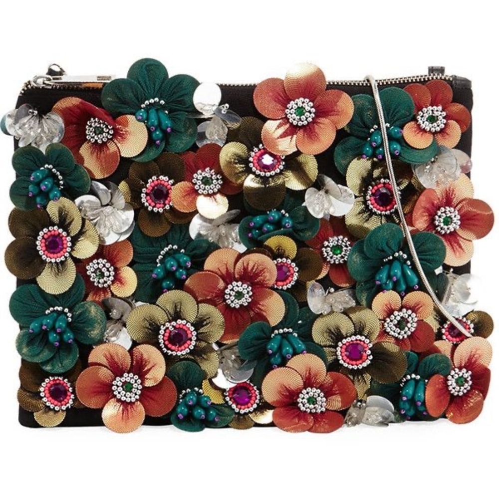 NWOT ASOS Floral Embellished Clutch / Shoulder Bag